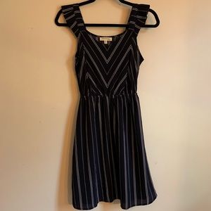 Striped Navy Blue Dress